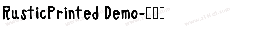 RusticPrinted Demo字体转换